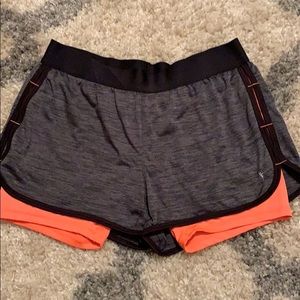 Danskin training shorts with built in tights